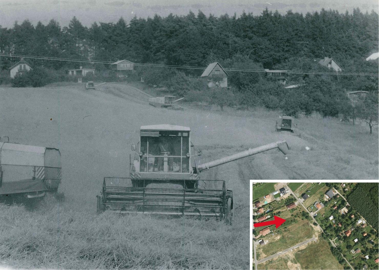 Pohled na chatovou oblast Bolševik přes lokalitu B1 v roce 1992