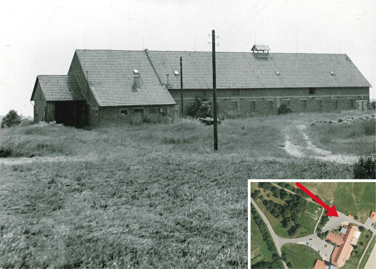 Kravín v roce 1975, později přestavěn na Farmu Bolka Polívky